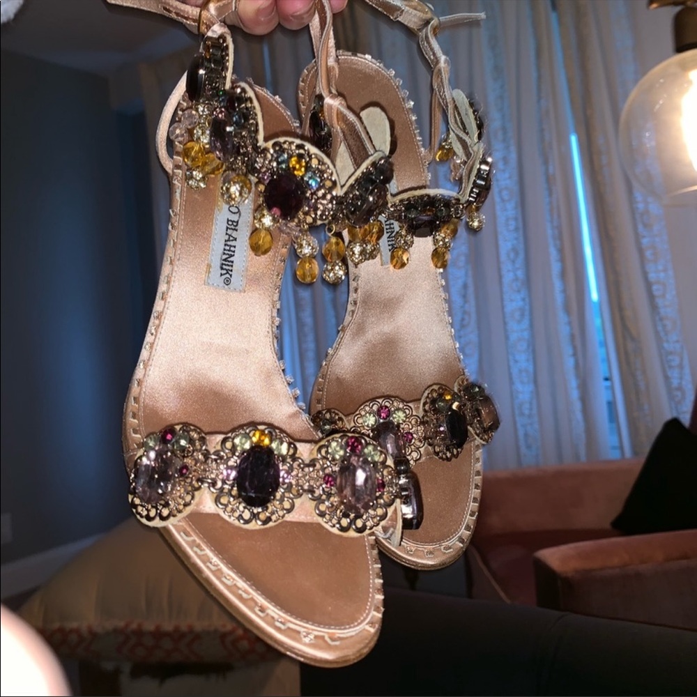 Manolo embellished jewel heels